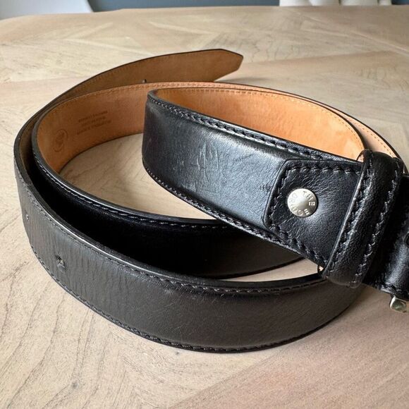 The Bridge Leather Black Belt Made In Italy - Picture 4 of 8